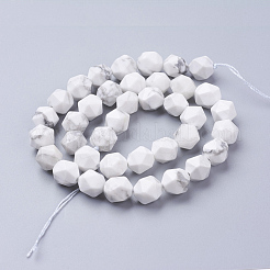 Natural Howlite Beads Strands&nbsp;G-J376-40-10mm