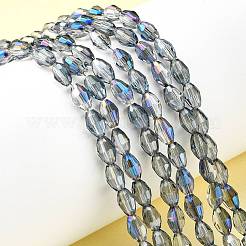 Electroplate Glass Beads Strands&nbsp;EGLA-J013-4x6mm-H03