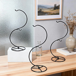 S-Shaped Iron Plant Display Stand with Hooks&nbsp;AJEW-WH0709-295