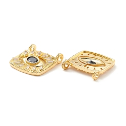Rack Plating Brass Cubic Zirconia Pendants&nbsp;KK-D073-25G-06