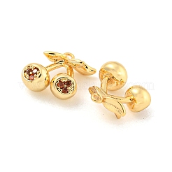 Brass Micro Pave Cubic Zirconia Pendants&nbsp;KK-K369-01G-01