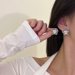 Valentine's Day Alloy & Enamel Stud Earrings&nbsp;WG1CFA2-01