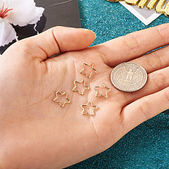 Real 14K Gold Plated Brass Linking Rings&nbsp;FIND-TAC0002-060A