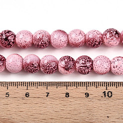 Transparent Baking Paint Glass Beads Strands&nbsp;DGLA-N009-10mm-03