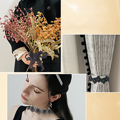 3Pcs 3 Styles Polyester Flower Lace Trim Ribbon&nbsp;OCOR-CY0001-20A