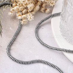 Non-Magnetic Synthetic Hematite Beads Strands&nbsp;X-G-C124-4x2mm-2