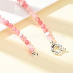 Dyed Round Natural Green Jade Graduated Beaded Necklaces&nbsp;GG-CBAA808-05P-C