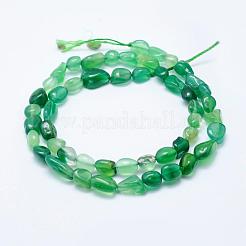 Natural Dyed & Heated Green Agate Beads Strands&nbsp;G-K203-41