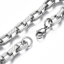 Non-Tarnish 201 Stainless Steel Chunky Cable Chain Bracelet for Men Women&nbsp;BJEW-S057-75