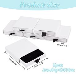 Cardboard Paper Jewelry Set Drawer Boxes with Sponge Inside&nbsp;FIND-WH0199-43C