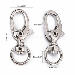 Iron Swivel Lobster Claw Clasps&nbsp;E546Y