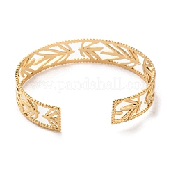 304 Stainless Steel Cuff Bangles for Women&nbsp;BJEW-K263-05G-11