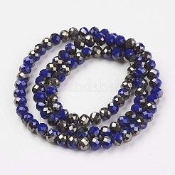 Electroplate Opaque Glass Beads Strands&nbsp;EGLA-A034-P4mm-P02