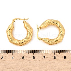 304 Stainless Steel Twist Hoop Earrings&nbsp;EJEW-Q011-02G