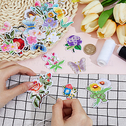23Pcs Polyester Computerized Embroidery Cloth Iron on Sew on Patches&nbsp;PATC-WH0028-037