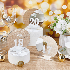 Acrylic Mirror Table Number Sign&nbsp;AJEW-WH0258-861A
