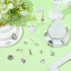 66Pcs 11 Styles Cake Baking Theme Tibetan Style Alloy Pendants&nbsp;FIND-SC0021-47