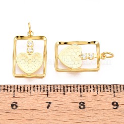 925 Sterling Silver Micro Pave Clear Cubic Zirconia Pendants&nbsp;STER-T008-53G