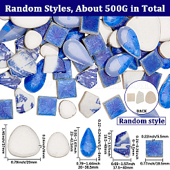 500Pcs 4 Styles Porcelain Mosaic Tiles&nbsp;PORC-SP0001-24