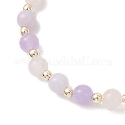Natural Aquamarine & Rose Quartz & Amethyst Beaded Stretch Bracelets for Women&nbsp;BJEW-JB13357