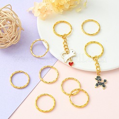 Iron Split Key Rings&nbsp;KK-YW0002-13G