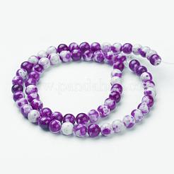 Synthetic Ocean White Jade Bead Strands&nbsp;G-J350-10mm-01