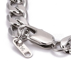 Tarnish Resistant 304 Stainless Steel Curb Chains Bracelets&nbsp;BJEW-JB06273-02