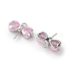 Brass Micro Pave Cubic Zirconia Peg Bails&nbsp;KK-L250-07P