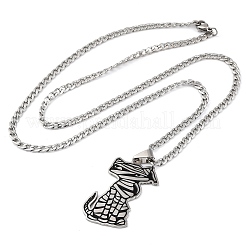201 Stainless Steel Pendant Necklaces&nbsp;NJEW-C066-02P