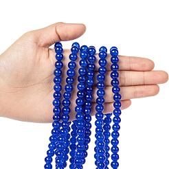 Spray Painted Crackle Glass Beads Strands&nbsp;LS-CCG-Q001-8mm-14