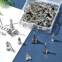 60Pcs 7 Styles Tibetan Style Alloy Pendant&nbsp;TIBE-FS0003-19