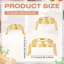 6Pcs 3 Styles Alloy Crystal Ball Display Bases&nbsp;ODIS-ME0001-05