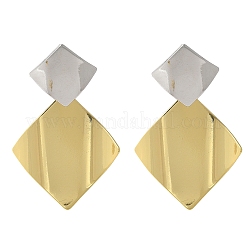 Brass Dangle Stud Earrings&nbsp;EJEW-S262-01GP