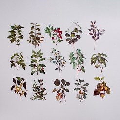 Plant Theme Waterproof Self Adhesive Stamping Stickers Sets&nbsp;DIY-WH0163-08B