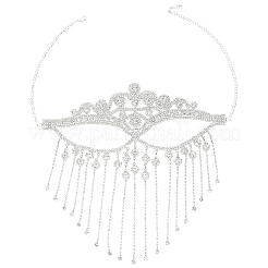 Alloy Rhinestone Chain Tassel Face Eye Mask for Women&nbsp;AJEW-WH20064-54P