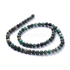 Natural African Turquoise(Jasper) Beads Strands&nbsp;G-D840-90-6mm