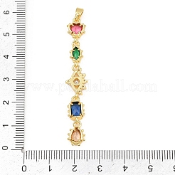 Brass Micro Pave Cubic Zirconia Big Pendants&nbsp;KK-K418-03C-G