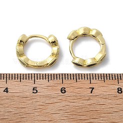 Brass Micro Pave Cubic Zirconia Huggie Hoop Earrings&nbsp;EJEW-K083-34G-A
