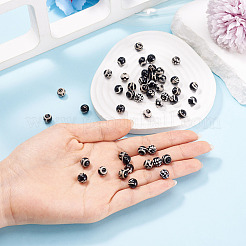 48Pcs 8 Styles Tibetan Style dZi Beads&nbsp;G-TA0003-33
