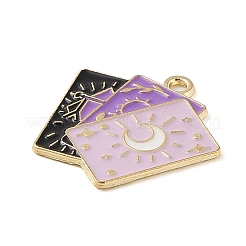 Tarot Style Alloy Eanaml Pendants&nbsp;PALLOY-S184-02G-C