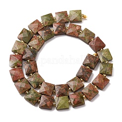 Natural Unakite Beads Strands&nbsp;G-F839-A20-01