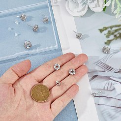 5 Pairs 5 Styles Brass Stud Earring Findings&nbsp;FIND-HS0001-12