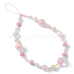 Acrylic Beaded Mobile Straps&nbsp;HJEW-JM01229