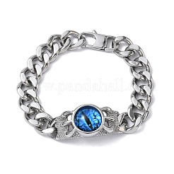 Eye 201/304 Stainless Steel Link Bracelets&nbsp;BJEW-F522-02P-01