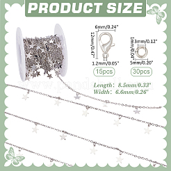 DIY Brass Cable Chains Necklaces Making Kits&nbsp;DIY-ME0001-93P
