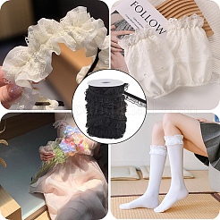 1 Roll 2-Layer Nylon Pleated Elastic Lace Trim&nbsp;OCOR-GF0003-73B