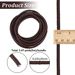5M Braided Leather Cord with Core&nbsp;WL-BBC0001-01C-01