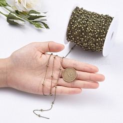 Brass Flat Oval Cable Chains&nbsp;CHC018Y-AB