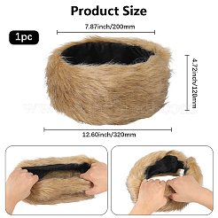 1Pc Faux Fur Fiber Yarn Warmer Headbands&nbsp;COHT-CY0001-01E