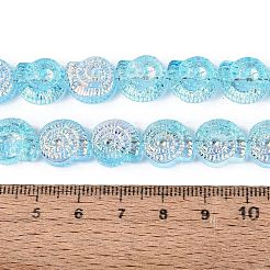 Electroplate Transparent Glass Beads Strands&nbsp;EGLA-Q136-02A-10